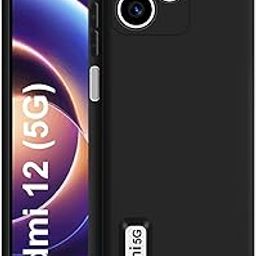 CEDO Redmi 12 (5G) / Poco M6 Pro (5G) Back Cover | Camera Bump Protection & Inner Velvet Fabric Lining | Ultra Slim Matte Soft Rubberised Case Cover (Black)-image-82