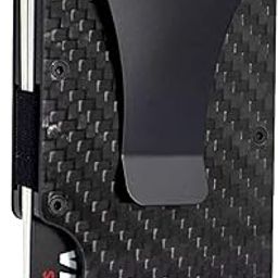 Minimalist Slim Wallet for Men - RFID Blocking Front Pocket Credit Card Holder - Aluminium Metal Small Mens Wallets with Money Clip | 10 Card Holder (Black)-30