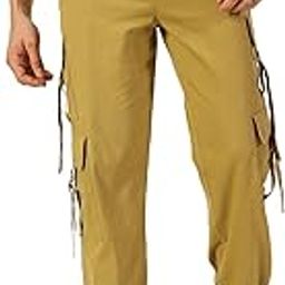 Men Parachute Cargo Pant with D Ring || Men Cargo Pants Cotton || Wide Leg Lightweight Cargos for Men-picture-17