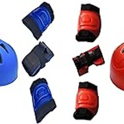 SUPRO Protective Skating Guard Kit for Skating, Cycling, Running for Kids, Boys, Girls (5 Years to Old) (Blue + Red)-image-8
