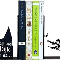 HeavenlyKraft Decorative Metal Bookend, Non Skid Book End, Book Stopper for Home/Office Decor/Shelves, 5.9 X 4.72 X 3.14 Inch Per Piece Weight 2.6 Pounds per Pair-image-23