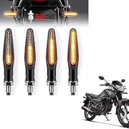 Grandbiker Original Waterproof Flexible Rubber 9 Led K.T.M Style Indicators SMD High Bright Compatible for h.o.n.d.a s.p 125 Turn Signal Lights Motorcycle Amber, Set of 4-picture-12