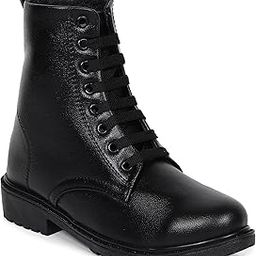 Classic Combat Boots, Black Leather, Lace-up, Chunky Sole, Military Style-image-75
