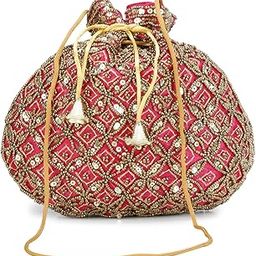Shanvi handicraft Woman Potli Raw-Silk Designer Bag for women potli-image-51