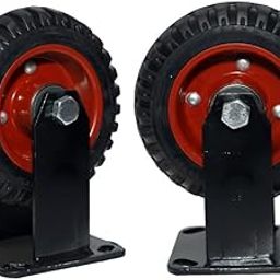 PACIFIC MOVERS Rubber Caster wheel 6 Inch heavy duty metal bracket fix-27