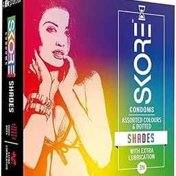 Skore Shades Dotted & Coloured Condoms, 3 Count-96