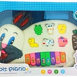 Rabbit Piano Musical Toy for Kids, 8 Colourful Keys, Multiple Animal Sounds, Battery Operated-image-97