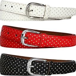 Combo of 3 Polka Dot Print Casual Sleek Belts For Women/Girls-image-48
