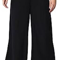 Women's Relaxed Fit High Rise Cotton and Crush Palazzo (PZOMX)-image-81