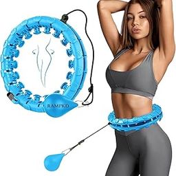 Twin sty Smart Hula Ring Hoops, Weighted Hula Circle 24 Detachable Fitness Ring with 360 Degree Auto-Spinning Ball Gymnastics, Massage, Adult Fitness for Weight Loss (Multi Color)-image-92
