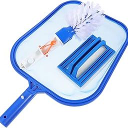 HAKIDZEL Ergonomic Pool Cleaning Tools 1 Set Net Scoop Sponge Brush Handheld Brush for Pond Aquarium-image-10