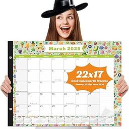 Gannyfer Large Desk Calendar 2025-2026 - 18 Month Calendar Jan 2025 - Jun 2026, 22" x 17" Desk Pad Calendar with to-do List, Thick Paper with Corner Protectors, Large Ruled Blocks-12