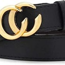 2C Free Size Retro style Faux Leather Stylish waist Belt for Ladies Jeans Girls & Women 3 cm Wide (Free Size, Golden)-image-48