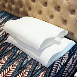 ORGANIC SLEEP Contour Pillow, 100% Natural Latex, Size 24x16 Inch, Thickness 3/4", Density 45, Orthopedic Support for Neck, Cervical Pain Relief, Pack of 2 with Cotton Cover-image-61