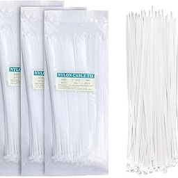 Nylon Cable Ties,100x2.5 mm, White, Pack of 100 (4 Inch) Self-Locking Premium Nylon Cable Wire Ties,Heavy Duty White, for Indoor and Outdoor-image-45