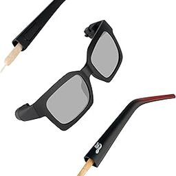 Oversized Square Sunglasses with Black Frame, Interchangeable Temple Arms, Storage Pouch ACCESSORIES-picture-13