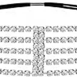Head Chain For Women Vintage Crystal Studded Multilayered Headpeice Flapper Forehead Chain For Women and Girls-48