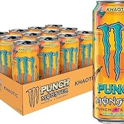 Monsters Energy Punch Khaotic, Energy Drink, 500 ml Can, Pack of 6 (UK)-image-64
