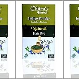 Chitra's Herbal Natural Indigo Powder, 100% Pure and Natural Indigo Powder for Hair black - 100GM (Pack of 3)-image-58