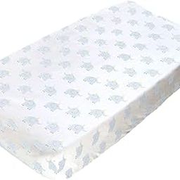 Hello Spud - Gray Elephant Changing Pad Cover Organic Cotton Jersey - Super Soft-image-26