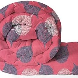 BSB HOME 220 GSM Reversible Microfiber AC Comforter/Blanket/Quilt/Duvets for Winter Single Size Bed (240X152 cm, Pink & Green) | TC - 180-image-79