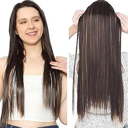 MoonEyes straight Highlighter Hair Extension for women and girls in 24 inch Length-image-127
