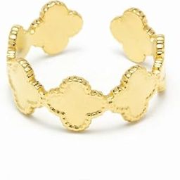 Subahgalankar Wsrern Stylish gold plated Anti Tarnish Golden Clover RIng For Women And Girls-image-109