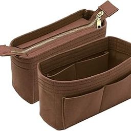 LEXSION 2-Pack Felt Handbag Organizer,Insert Purse Organizer Fits LV Neonoe Perfectly Brown M-image-68