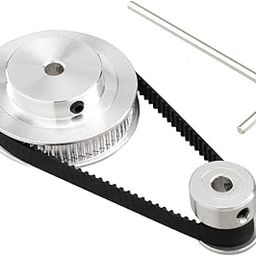 Serplex® Synchronous Wheel for 3D Printer Timing Pulley Printer Timing Gear for 3D Printer with FDM Tech 20 & 60 Teeth 5mm Bore Aluminum Timing Pulley with Length 200mm x6mm Belt-11