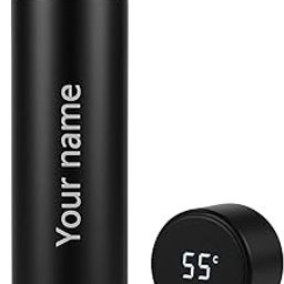 Personalized Temperature Display Water Bottle | Stainless Steel Vacuum Insulated Thermos Flask with LED Touch Screen, Custom Name Engraved Bottle for Hot & Cold Drinks, 500ml Leakproof Travel Mug-image-21