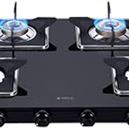 Elica Slimmest 4 Burner Gas Stove With Square Grid And Brass Burner (694 Ct Vetro (Slim Line Spf 2J), Manual Ignition, Black-picture-23