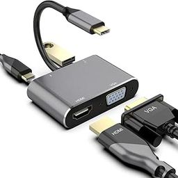 atdaraz USB Type C Adapter with HUB, PD, HDTV, VGA, HDMI and Dual Screen 4 in 1 Simultaneous Display Connectivity-image-61