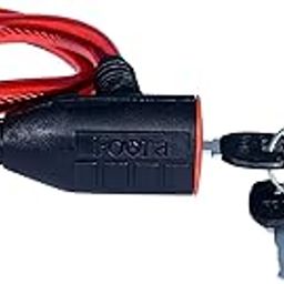 Foora Multipurpose Cable Lock 63.5 CM Length for Cycles, Bikes, Helmets or Scooters Assorted Colour | CL-03 | 2 Keys | 1 Lock (Pack of 1)-20