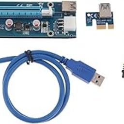 LOOM TREE® VER006C 1x To 16x GPU Extender Riser Card 6 PIN SATA Adapter Cable USB 3.0 | 2 Pieces Module 1 Piece Usb Serial Port 1 Piece Cable-20