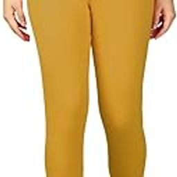 Solid Premium Cotton Lycra Leggings for Women | Regular Fit Elastic Waist Full Length Women Leggings - Free Size-image-50