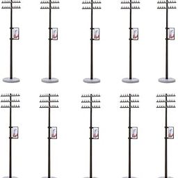 UJEAVETTE® 10Pcs Mini Electric Line Pole for Train Railways Micro Landscape 1/100 8Cm-image-81