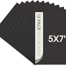Space Art Deco, Pack of 12 5x7 Uncut Black Mat Boards, Acid Free Matte Backing Boards for Pictures, Prints, Frames, Arts-image-54