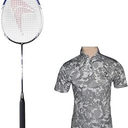 FLYPOWER BADMINTON RACKET AGNI 2 WITH T-SHIRT NIAS WHITE SIZE 2XL-picture-9