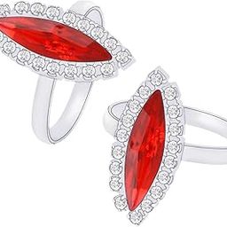 Toe Rings for Women Traditional Red Color Oxidized Toe Rings Set Bichiya for women-image-21