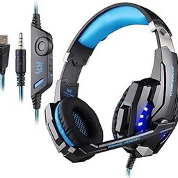 Deep Bass Game Headphone Sound Over-Ear Gaming Headset W/Led Light Red Blue | Laptop & Desktop Accessories | Headsets-picture-13