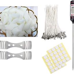 iKalaa® Candle Making Supplies Large | Complete DIY Set- Candle Craft Kit for Adults & Beginners with Soy Wax, Wick, Wich Holder, Wick Stickers, Thermometer-image-64