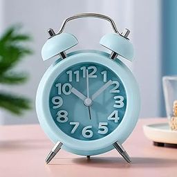 The Better Home Alarm Clock (10cm) |Alarm Clock for Students |Alarm Clock for Bedroom |Loud Alarm Clock for Heavy Sleepers |Mini Alarm Clock for Kids| Twin Bell Table Clock for Study Table- Blue-picture-28