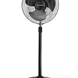 LONGWAY Dr-Mini 300 mm/12 Inch Ultra High Speed 3 Blade Decorative Star Rated Pedestal Fan (Black, Pack of 1)-image-51