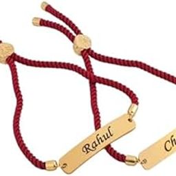 Mahajan Creation Customized Name Rakhi for Brother | Adjustable Personalized Rakhi Bracelet | Unique Rakshabandhan Gift-image-61
