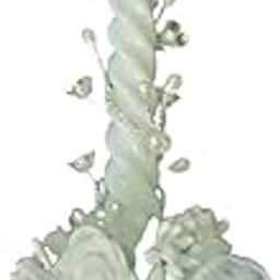 Devino Ora Flameless Candle, Decorative Spiral Design with Floral Accents, White for First Holy Communion Confirmarion Christian Ritual 11 Inch Long X 1 Inch Width-image-17