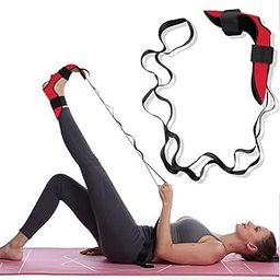 Fitness Scout Fitness Foot Stretcher and Leg Stretcher for Plantar Fasciitis, Yoga Stretching Strap, Improve Strength, Stretch Loops for Hamstring, Quad and Calf Pain Relief (Red)-30