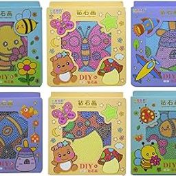 MSGH Diamond Painting Kit for Kids with Frame & Tools - 17 X 17 Cm 5D Cartoon Painting Set, DIY Art & Craft Materials, Best Birthday Return Gifts for Kids (Pack of - 6)-image-92
