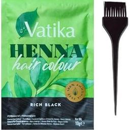 Henna Hair Colour Rich Black 10 g with Applicator Brush-image-5