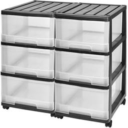 MJ-F3-2BK Storage Case, Slim, Chest, Deep Shape, Drawers, 3 Tiers, Assembly Type, Made in Japan (3 Tiers 2 Stands, Black/Clear)-image-39