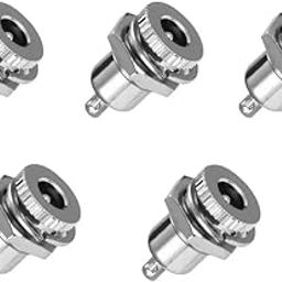 CentIoT - DC Power Jack Male Socket - Panel Mount Full Metal (5.5 x 2.1mm, Nickel Plated Zinc Alloy, 8A 5Pcs)-image-11